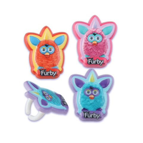 12 Furby Cupcake Topper Rings