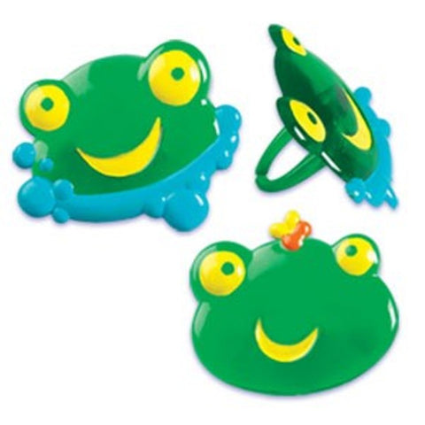 22 Frog Cupcake Topper Rings
