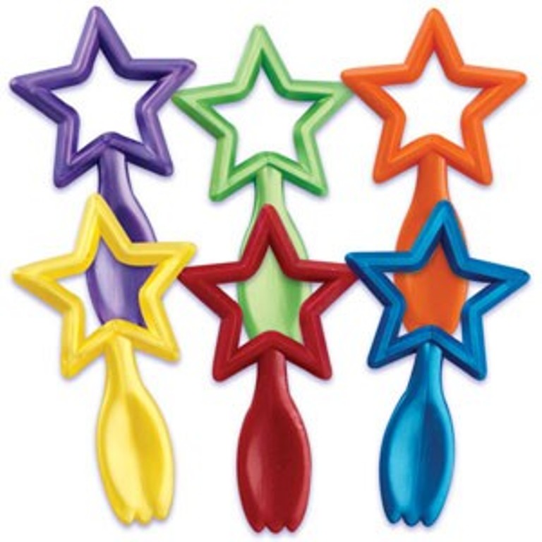 24 Bright Star Spoon Cupcake Picks