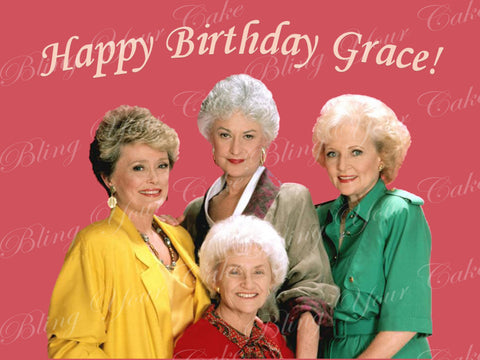 Golden Girls Edible Icing Sheet Cake Decor Topper