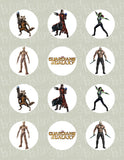 Guardians of the Galaxy Inspired Edible Icing Cupcake or Cookie Decor Toppers - GOTG2