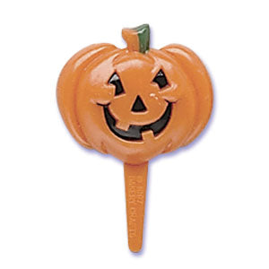 12 Jack O Lantern Pumpkin Puffy Cupcake Picks