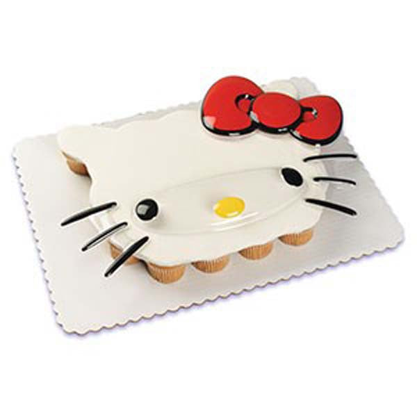 Hello Kitty Face Pop Top Cake Topper Set