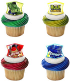 12 Incredible Hulk S.M.A.S.H. Hulk, Red Hulk & A Bomb Cupcake Rings