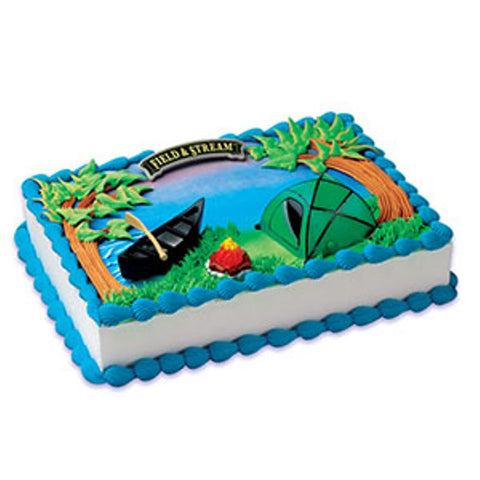 Field and Stream Camping Cake Decor Topper