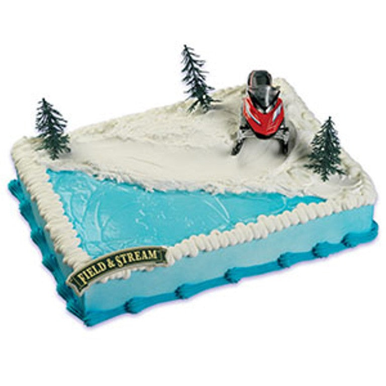 Field and Stream Snowmobile Cake Decor Topper