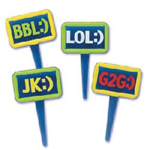 12 Instant Text Message Cupcake Picks