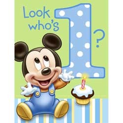 Mickey's 1st Birthday Invitations