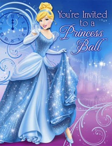 Disney Princess Cinderella Sparkle Invitations