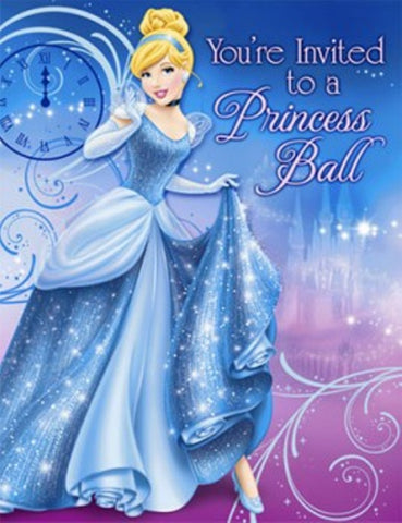 Disney Princess Cinderella Sparkle Invitations