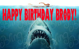 Jaws Inspired Edible Icing Sheet Cake Decor Topper - JAWS1