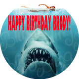 Jaws Inspired Edible Icing Sheet Cake Decor Topper - JAWS1