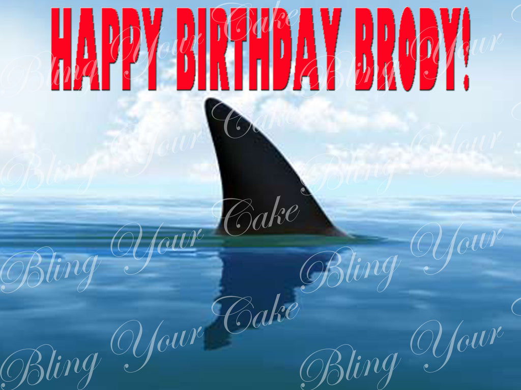 Jaws Fin Edible Icing Sheet Cake Decor Topper - JAWS2