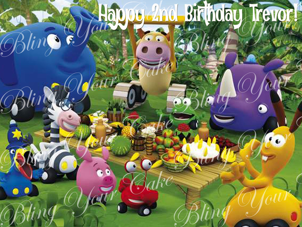 Jungle Junction Edible Icing Sheet Cake Decor Topper - JJ1