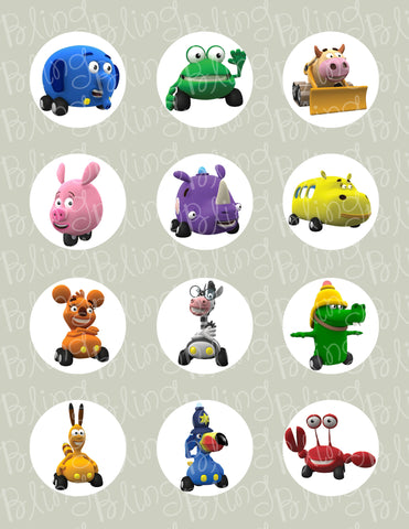 Jungle Junction Inspired Edible Icing Cupcake Decor Toppers - JJ2C
