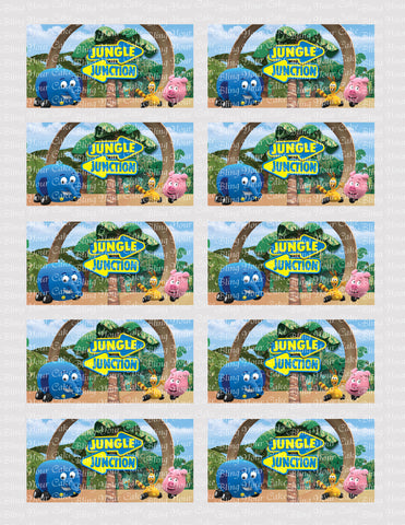 Jungle Junction Edible Icing Business Card Cereal Treat Decor Toppers - JJ3
