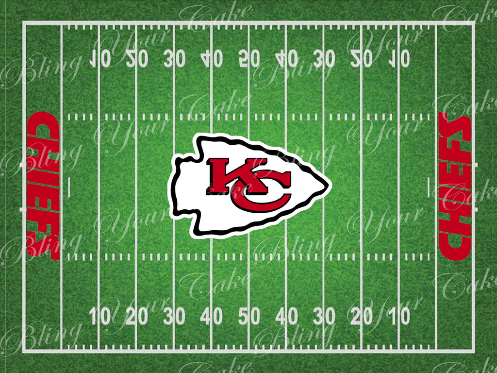 nfl-kansas-city-chiefs-football-field-edible-icing-sheet-cake-decor-to-bling-your-cake for Kansas City Chiefs Free Printables NFL Kansas City Chiefs Football Field Edible Icing Sheet Cake Decor To – Bling Your Cake for Kansas City Chiefs Free Printables