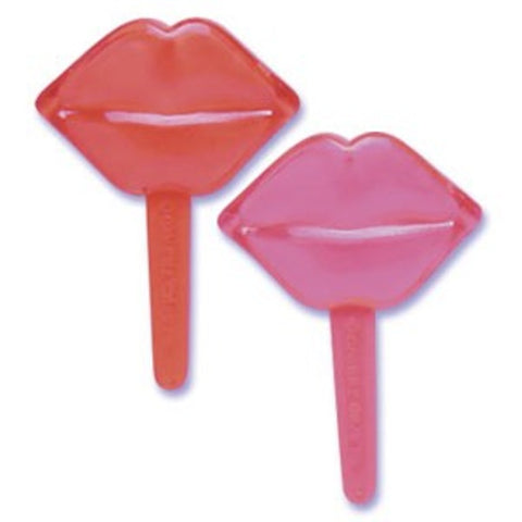 24 Puffy Lips Cupcake Picks