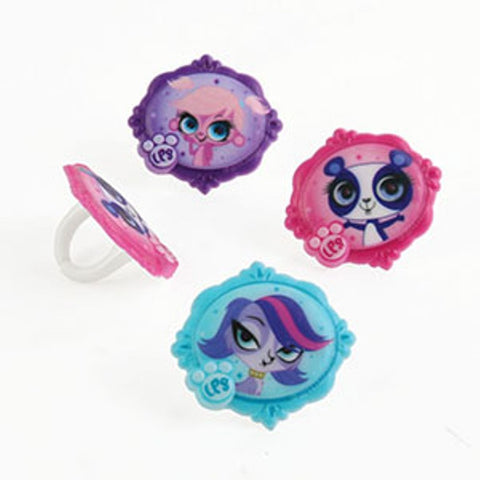 24 Littlest Pet Shop Cupcake Topper Rings