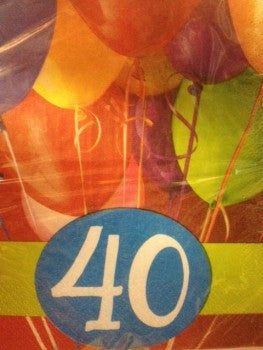 40th Birthday Luncheon Napkins