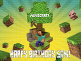 Minecraft Steve Edible Icing Sheet Cake Decor Topper