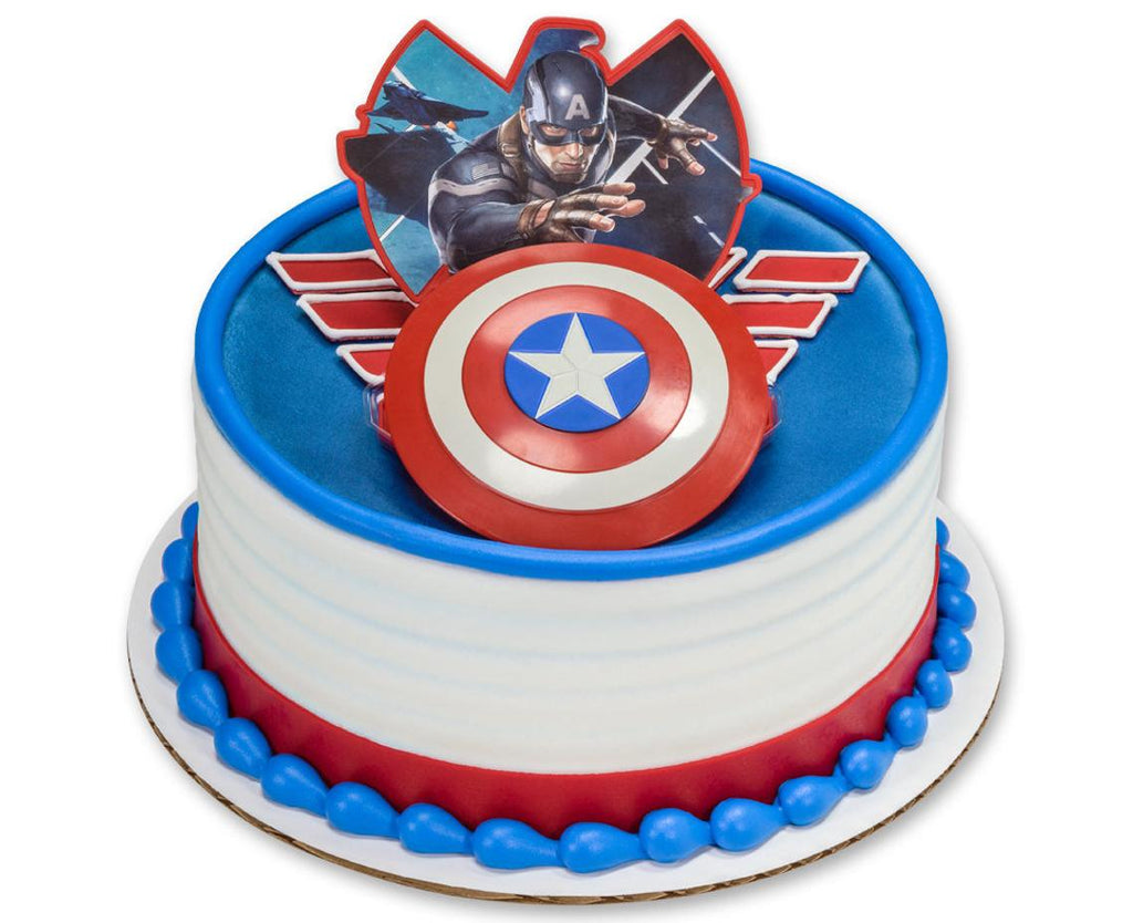 Captain America The Winter Soldier Shield Cake Topper Decor Kit