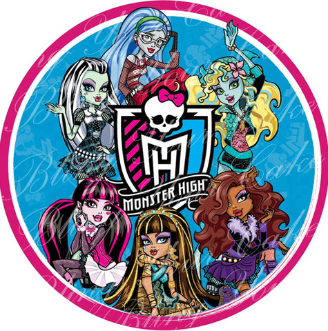 Monster High Edible Icing Cake Decor Toppers - MH1