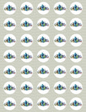 Monsters Inc Inspired Edible Icing Cupcake or Cookie Decor Toppers - MI2