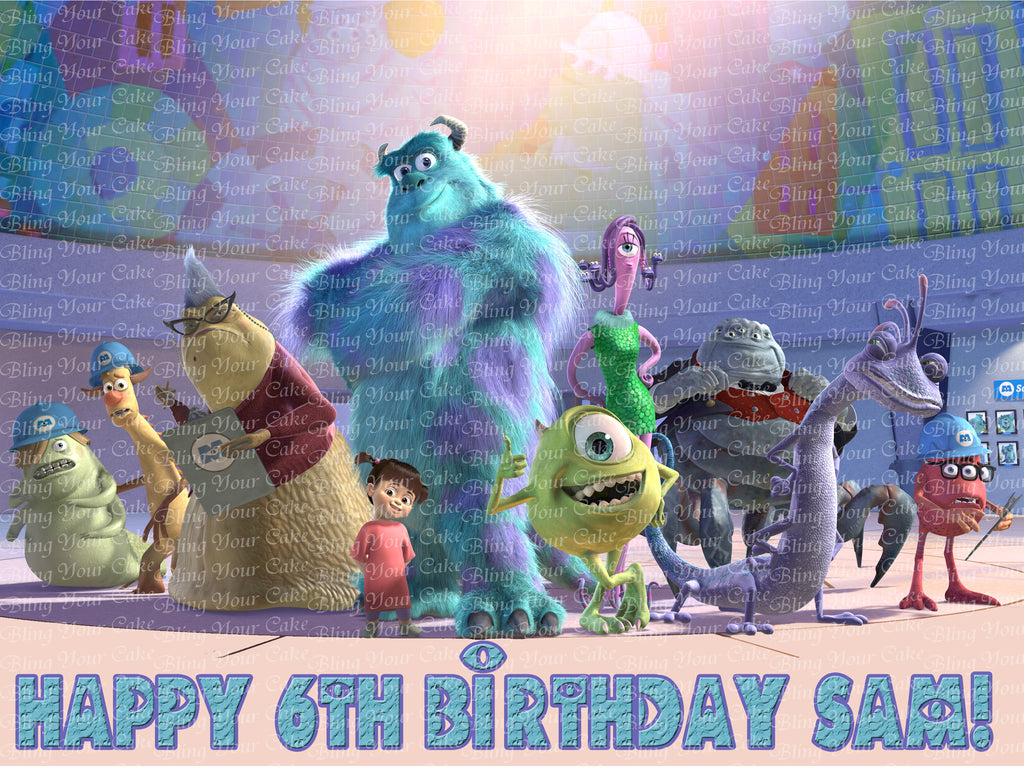 Monsters Inc Edible Icing Sheet Cake Decor Topper - MI3