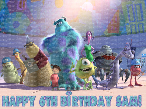 Monsters Inc Edible Icing Sheet Cake Decor Topper - MI3