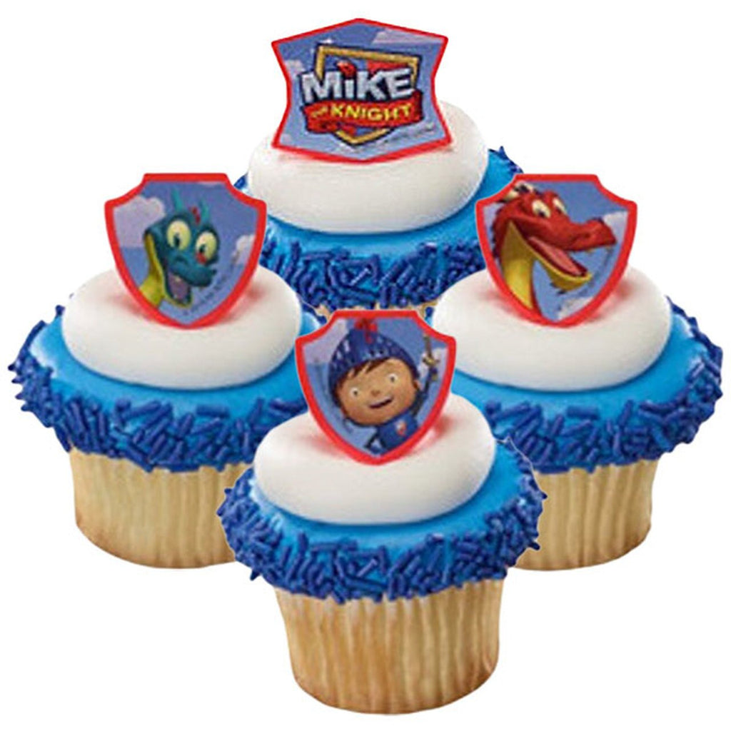 24 Mike the Knight Cupcake Rings