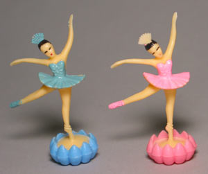 24 Ballerina Ballet Dancer with Rosebud Cupcake Toppers