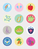 My Little Pony Cutie Mark Inspired Edible Icing Cupcake Decor Toppers - MLP16C