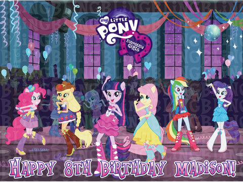 My Little Pony Equestria Girls Edible Icing Sheet Cake Decor Topper - MLP17