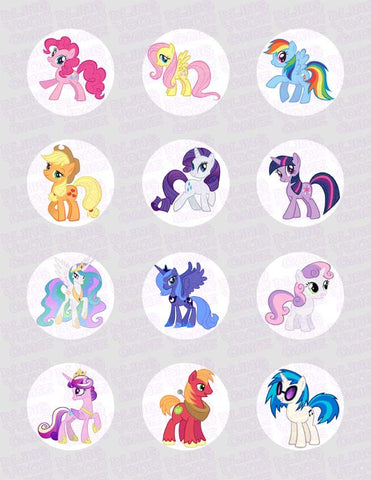 My Little Pony Edible Icing Sheet Cupcake Decor Topper - MLP9C