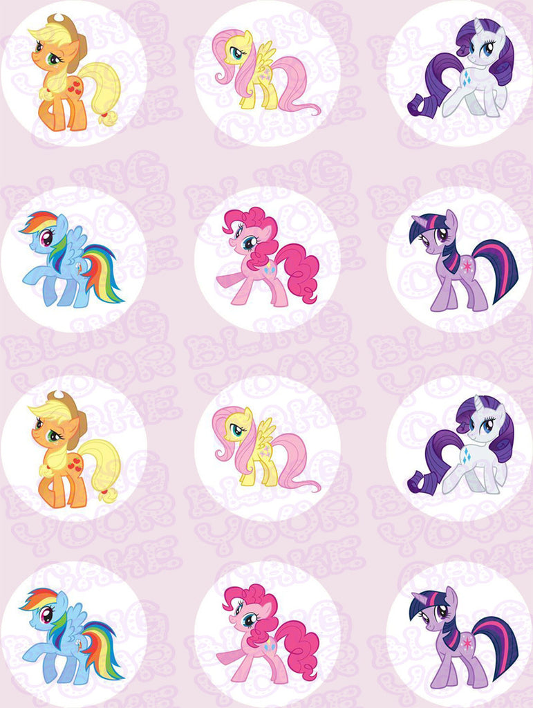 My Little Pony Mane 6 Edible Icing Sheet Cake Decor Topper - MLP1