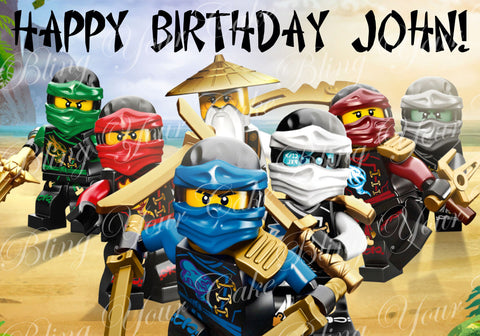 Lego Ninjago Edible Icing Sheet Cake Decor Topper - NIN1