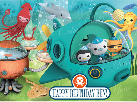 Cialda Per Torta The OCTONAUTS Decorazione Alimentare Personalizzabile Senza Glutine Topper Cake Design Rettangolare 3 (Pasta Di Zucchero, 25 X 15 Cm - Foto 9