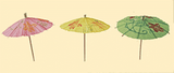 Colorful Paper Drink Parasols/Umbrellas for Cocktails - Set of 12