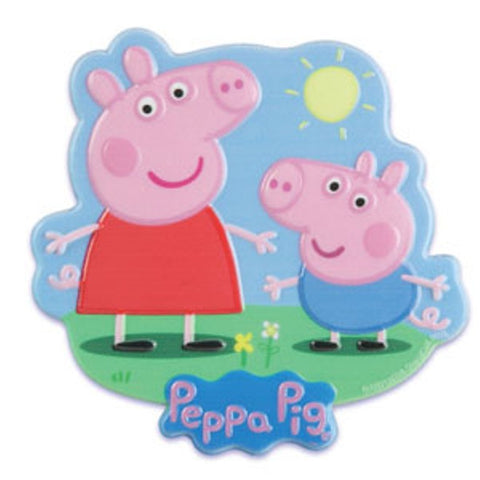 Peppa Pig and George Cake Topper Plaque