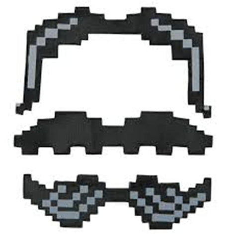 Pixel-8 Mustaches by Elope
