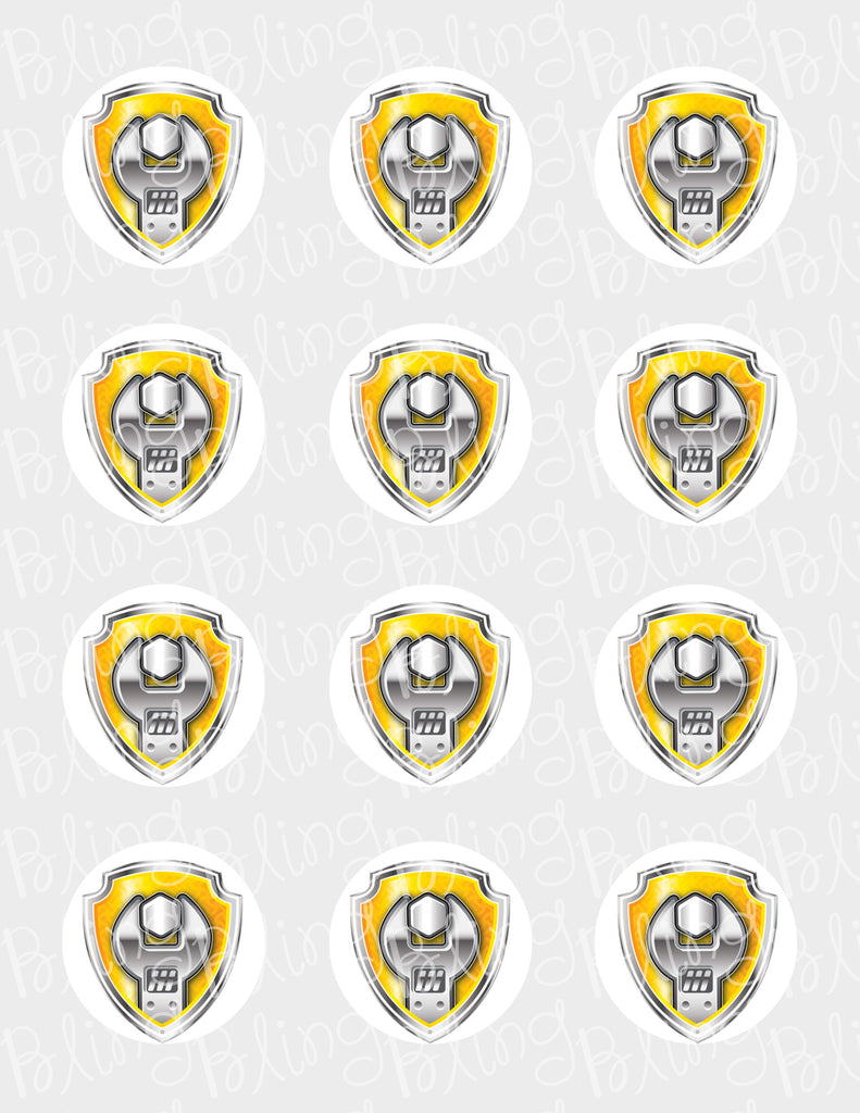 Paw Patrol Badges Rubble
