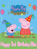 Peppa Pig & George Edible Icing Sheet Cake Decor Topper