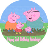 Peppa Pig & Family Edible Icing Sheet Cake Decor Topper - PP3