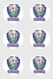 Paw Patrol Everest Shield-Inspired Edible Icing Cupcake or Cookie Decor Toppers - PP4