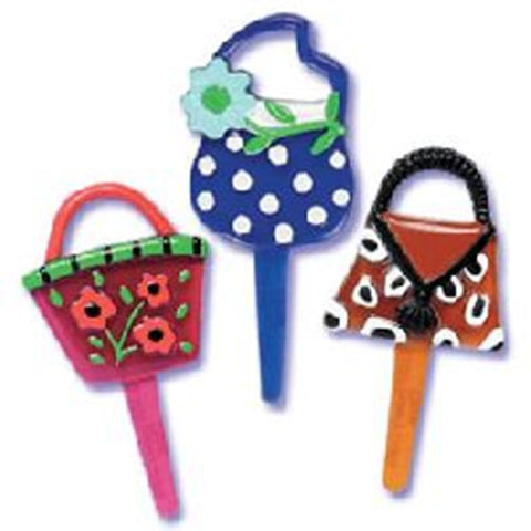 12 Puffy Purse Cupcake Picks