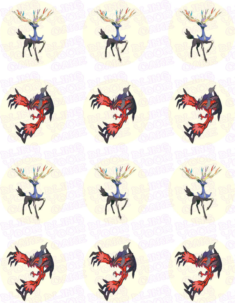 Pokemon X and Y Character Edible Icing Cupcake or Cookie Decor Toppers - PKM9
