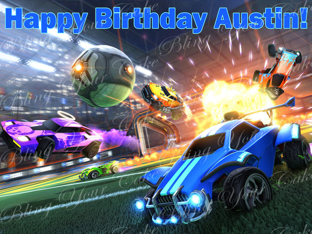 Rocket League Edible Icing Sheet Cake Decor Topper - RL3