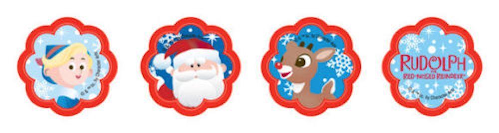 22 Rudolph the Red Nosed Reindeer and Friends Cupcake Topper Rings
