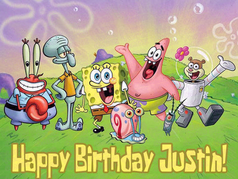 SpongeBob Edible Icing Sheet Cake Decor Topper
